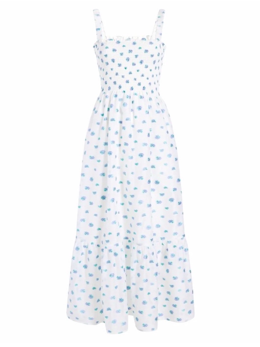 New Hill House Collectors Edition Anjuli Nap Dress. Spearmint/Lilac. S. Nwt.